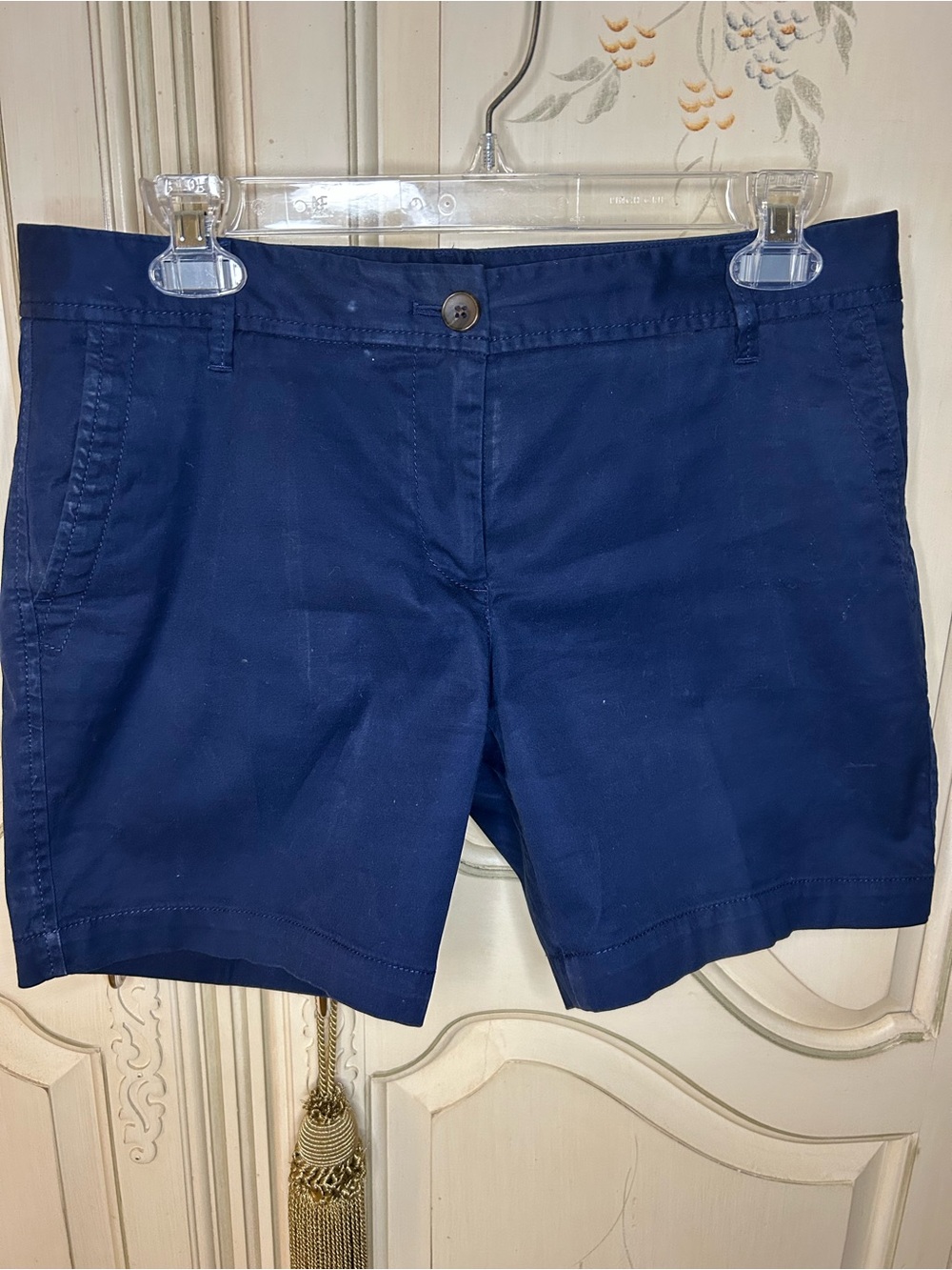 Talbots Deep Navy Cotton Blend Bermuda Shorts